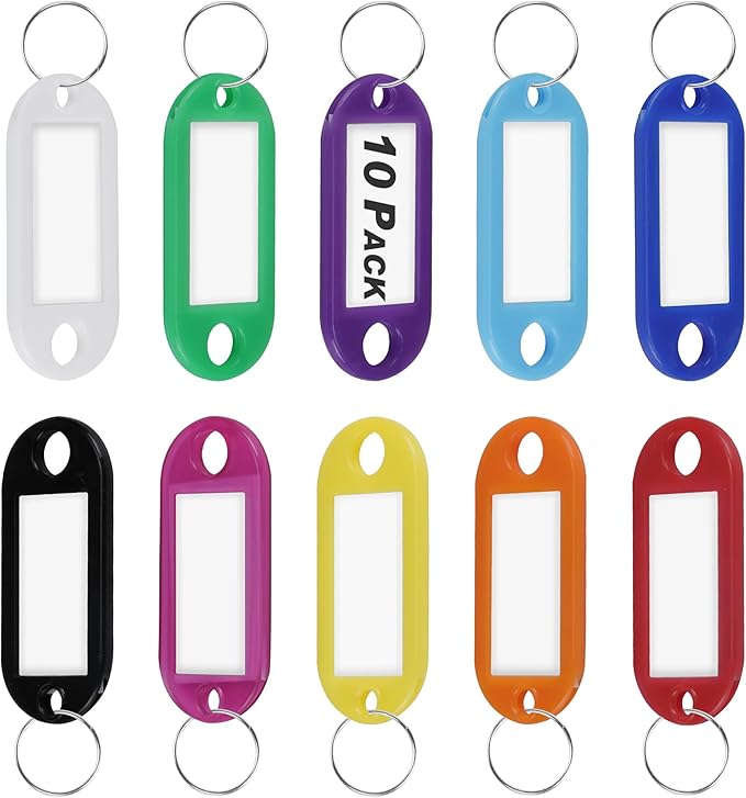 Key Tags, Key Labels, 10 Pack Plastic Key Tags by BUYNOWFROMLhocm