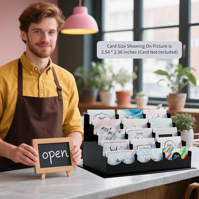 Vevitts Business Acrylic Card Holder Display - Image 4