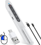 Air Mouse Clicker for Presentation Rechargeable Presenter Clicker Remote for by HEYLACOOLX