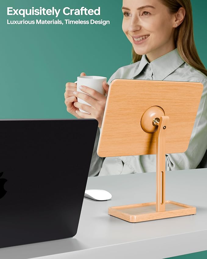 YEOUX Premium Desktop Glass Mirror, Dry Erase Board & Magnetic Phone Stand - Image 8