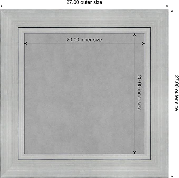 Amanti Art Silver Framed Magnetic Board 27x27 Medium Vision Board - Image 4