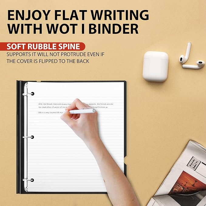 WOT I 4-Pack Telescoping 3 Ring Binder 1 Inch, Expandable Flexible Binder - Image 4