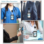 Black Badge Holder Retractable Lanyard, Lanyards - Image 3