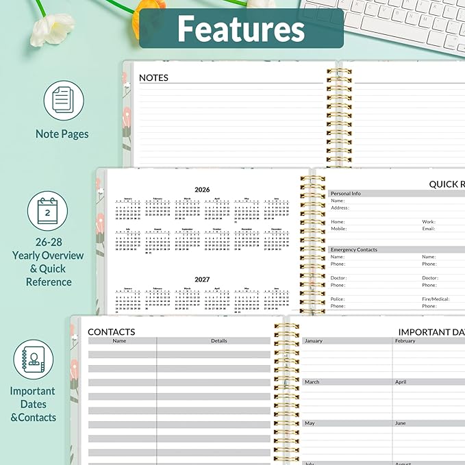 SUNEE 2026 Appointment Book, Quarter-Hourly, Weekly & Monthly - Image 5