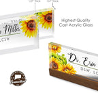 Artblox Personalized Office Desk Name Plate and Business Card Holder | Clear - Image 7