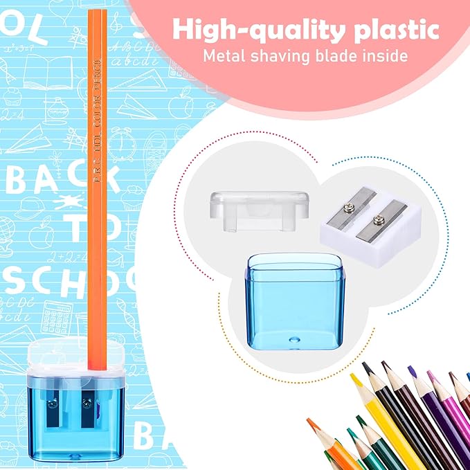 Teling 216 Pcs Manual Pencil Sharpeners Bulk Handheld Dual Holes Pencil - Image 3