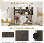Tangkula Desktop Bookshelf for Computer Up to 32”, 37” Countertop Storage Hutch - Image 9