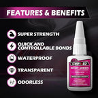 Super Glue Liquid, Instant Clear Cyanoacrylate Medium Thick Viscosity Adhesive - Image 2