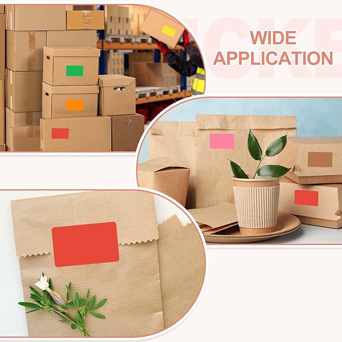 PATIKIL 1000Pcs Colored Coding Labels Stickers, 5x3 Inch Rectangle Inventory - Image 5
