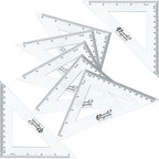 Virginia's Store 5 inch/13cm 90 Set-Squares Pack of 24, Crystal Clear - Image 6