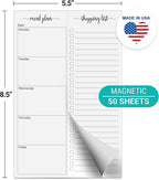 321Done Magnetic Meal Planning Pad, Made in USA, M-F Weekly Menu Planner & - Image 2