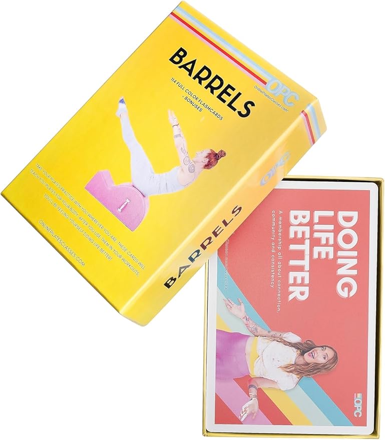 OnlinePilatesClasses Pilates Barrels Flashcards, Deck Cards Set - Image 4