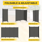 MAYOLIAH 4 Panel Privacy Screen Room Dividers 6FT Tall Portable Office Wall - Image 4
