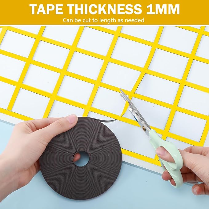 AmazingSpark Magnetic Tape Roll Thin Strips, 1/4 Inch x 33 Feet Magnetic Board - Image 6