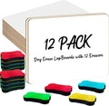 OSIMIG 12 Pack Small White Board Dry Erase, Mini Dry Erase Board 9" x12” by OSIMIG