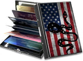 BWEGRHE Slim Credit Card Holder, Snake Flag RFID Blocking Metal Wallet by BWEGRHE