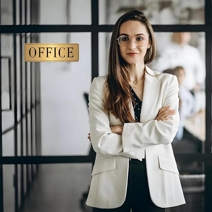 The Office Sign for Home and Business Door，Self-Adhesive Waterproof and - Image 6