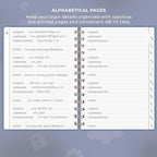 Clever Fox Password Book Spiral – Internet Address & Password Organizer - Image 3