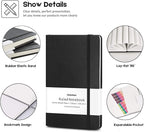 Huhuhero Lined Journal Notebook, 5 Pack Black Hardcover Notebooks - Image 2