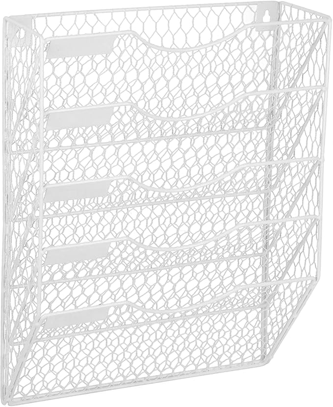 EASEPRES Mail Organizer Wall Mount Hanging File Holder Storage, Metal Chicken - Image 7