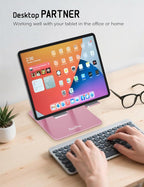 Aoviho Tablet Stand Holder for Desk, Adjustable Desktop Tablet Holder, Foldable - Image 4