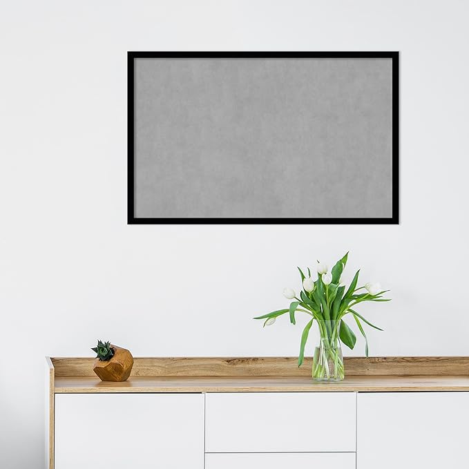 Amanti Art Black Framed Magnetic Board 21x33 Large Vision Board - Image 5