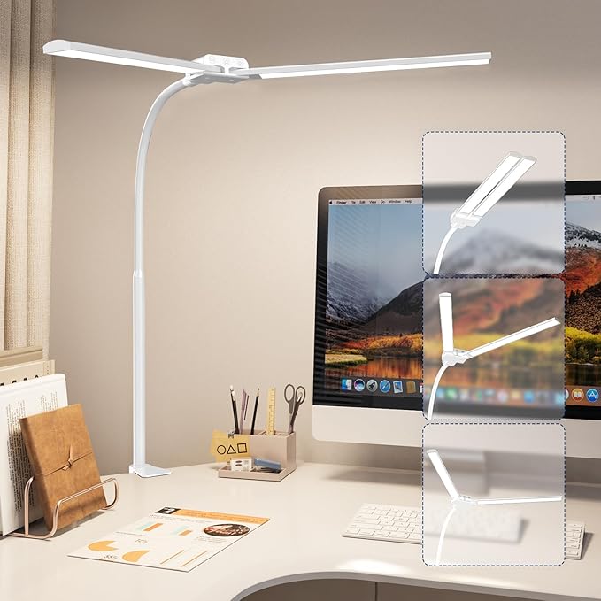 KableRika Desk lamp, Double Head LED Desk Lamp - Image 8