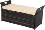 vingli 40 gallon rattan deck box with cushion, main product view