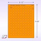 8-1/2 x 11" Fluorescent Labels for Laser & Inkjet Printer - Image 2