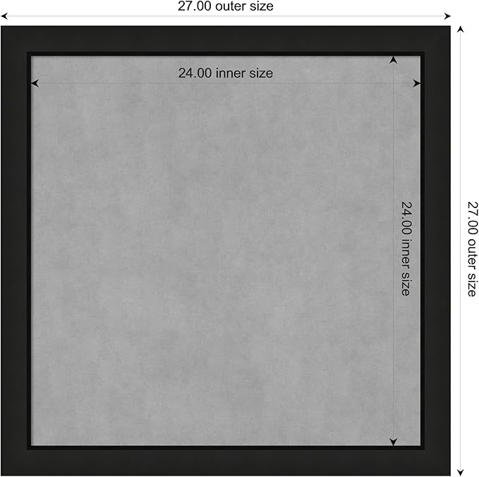 Amanti Art Black Framed Magnetic Board 27x27 Medium Vision Board - Image 4