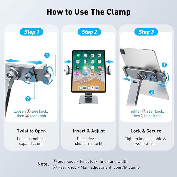 AboveTEK 2-in-1 Phone & iPad Stand, Magnetic iPad Stand - Image 7