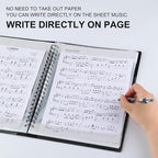 Piano Sheet Music Folder Organizer: 40 Plastic Sleeves Display 80 Pages Spiral - Image 4