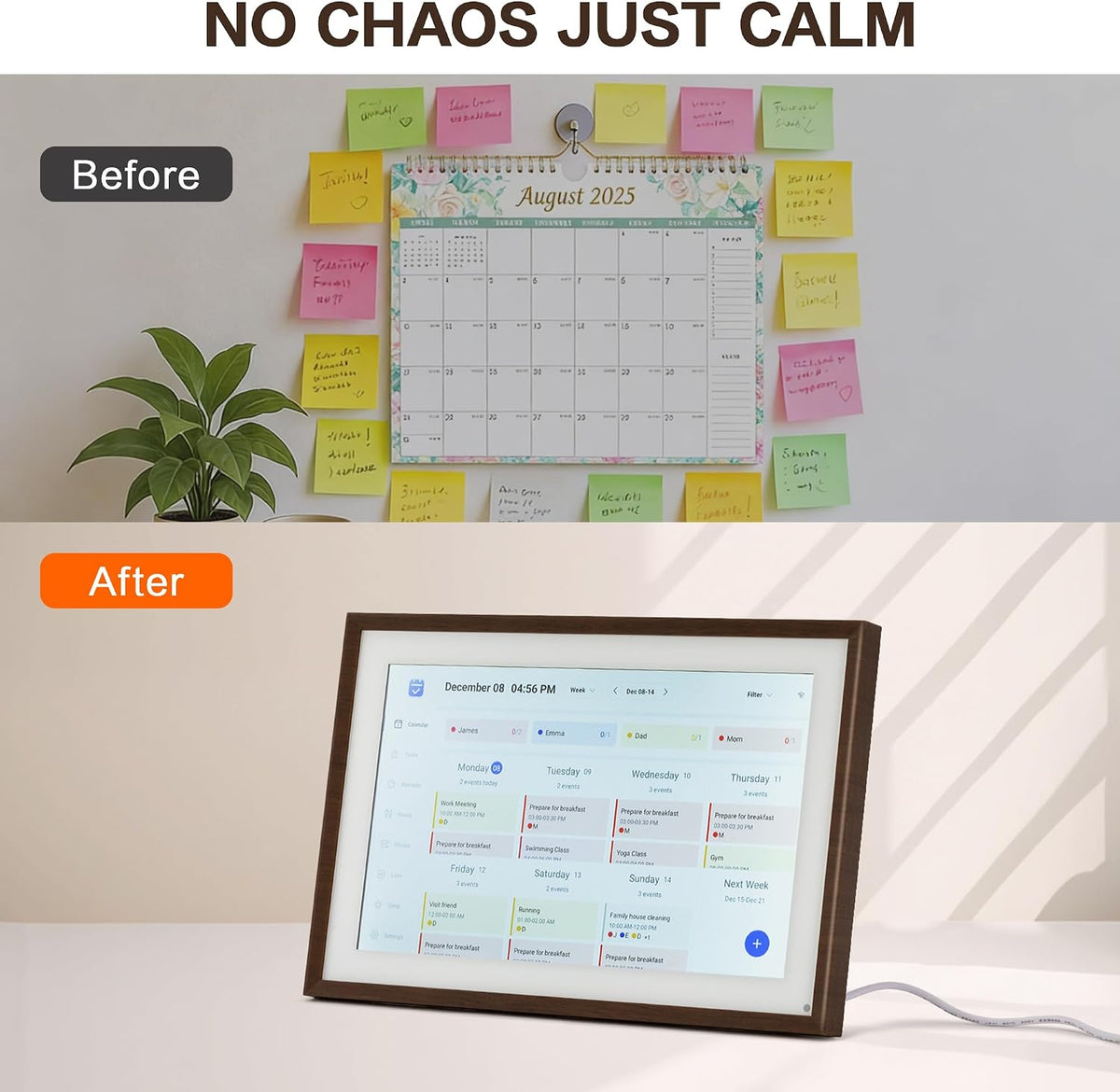 10.1 Inch Digital Calendar, Smart Electronic Calendar with HD Touch Screen - ...