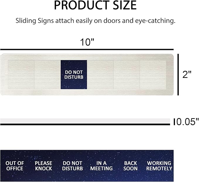 Privacy Door Sign, Do Not Disturb/Please Knock/Out of Office/in a Meeting/Back - Image 4