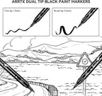 Arrtx Black Paint Pen 8 Pack Dual Tip, Stone and DIY Crafts - Image 6