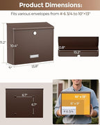 LAND·VOI Locking Wall-Mount Mailbox - Image 6