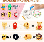 URSKYTOUS 60Pcs Animal Erasers Kids Desk Pets Pencil Erasers 3D Puzzle Bulk - Image 7