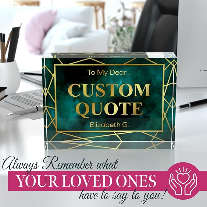 Personalized Gifts, Custom Quote Block Letter Board, Crystal-Clear Acrylic - Image 5