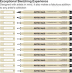 Micro Fineliner Drawing Art Pens, 12 Assorted Sizes, Waterproof Archival Ink - Image 2