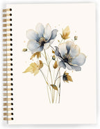 JWVK Vintage Wild Flower Botanical Plant Notebook 02, Rustic Spring Floral by JWVK