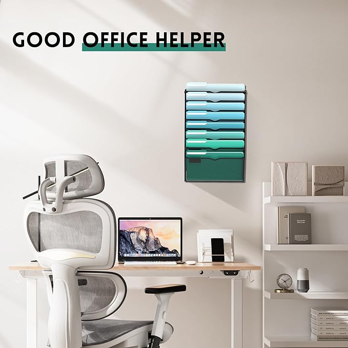 SUPEASY 8-Tier Wall File Organizer, Hanging Wall Files - Image 5