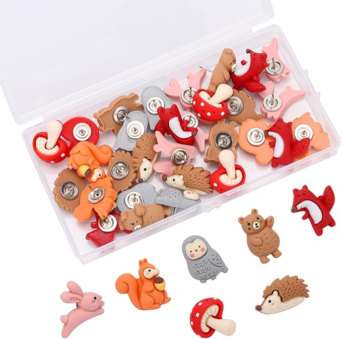 Thumb Tacks 30Pcs Push Pins for Cork Board Bulletin Board by acDesign