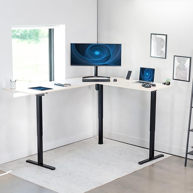 VIVO Electric Corner 75 x 63 inch L-Shaped Standing Desk, Memory Height - Image 7