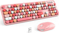 MOFII Wireless Keyboard and Mouse Combo, 2.4GHz Retro Full Size