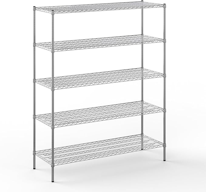 Regal Altair 21" Deep x 60" Wide x 74" Height Wire Shelving Kit | 5-Tier | NSF by Regal+Altair