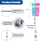 Funny Phlebotomy Badge Reel | Cute Retractable ID Card Phlebotomist Badge - Image 4