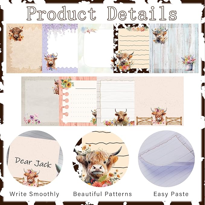 Highland Cow Sticky Notes Set - Image 3