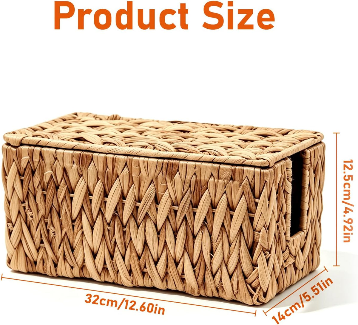 Cable Management Box, Small Cord Organizer Box for Power Strip | Handwoven Wa...