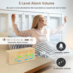 DreamSky Wooden Digital Alarm Clock - Image 4