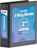 SUNEE 3 Ring Binder 2 Inch 1 Pack by SUNEE